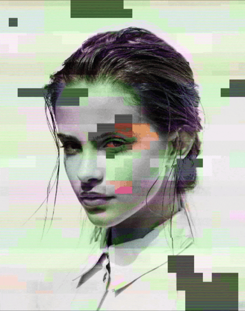 BÆUTY IS CH∆ØS — glitch art process by Dom Barra, Italian artist