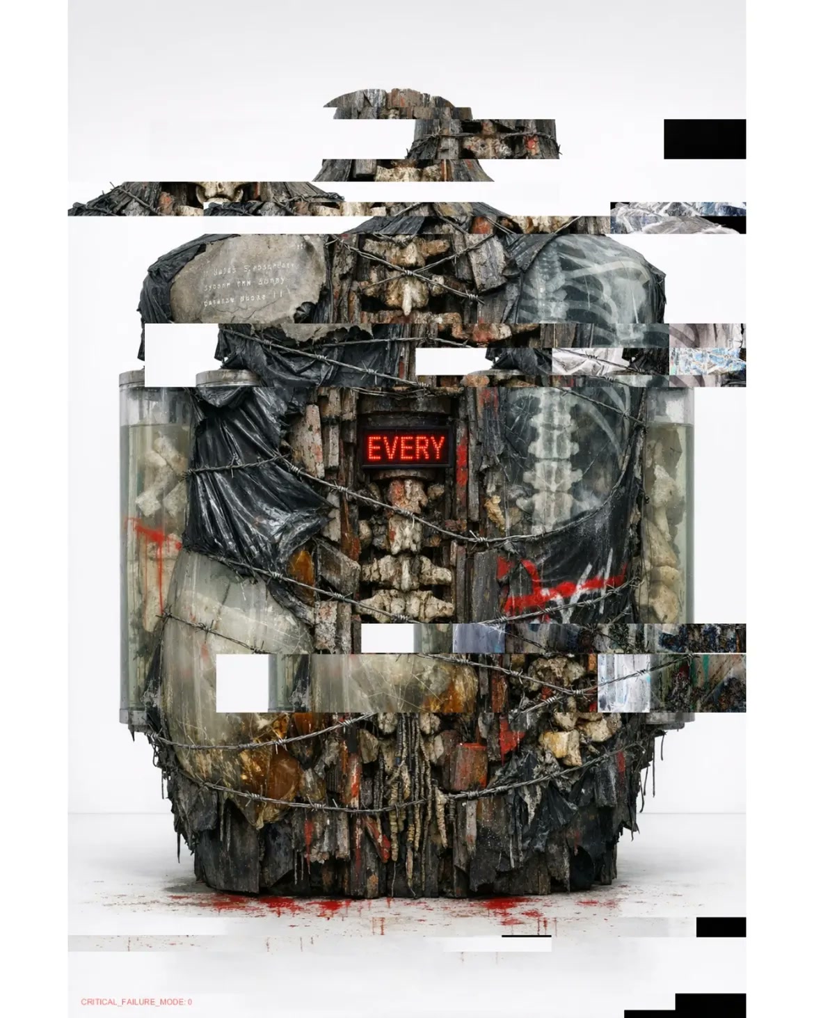 THƏ ØRD/N∆RY BØDY — AI glitch art by Dom Barra, Italian artist — back