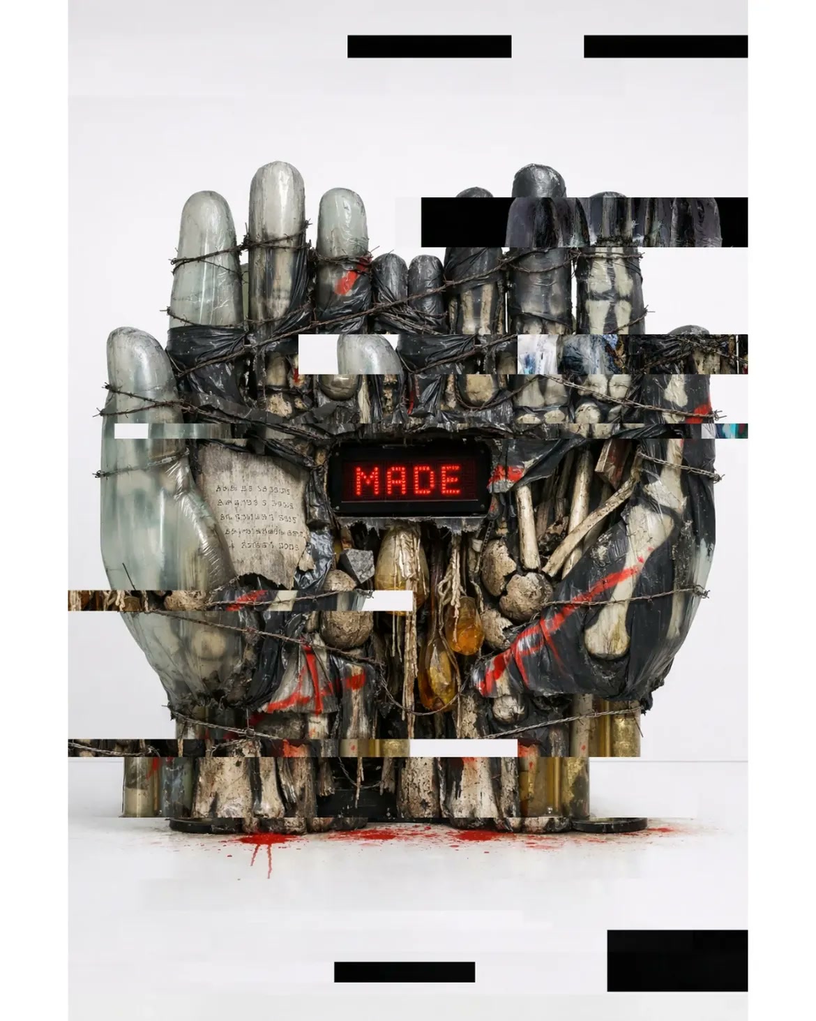 THƏ ØRD/N∆RY BØDY — AI glitch art by Dom Barra, Italian artist — hands