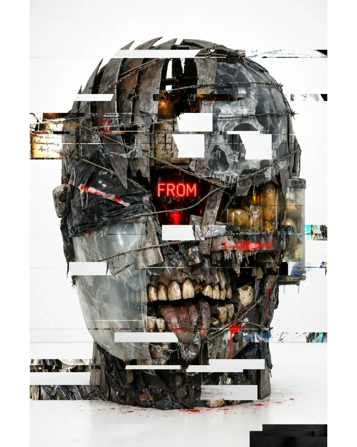 THƏ ØRD/N∆RY BØDY — AI glitch art by Dom Barra, Italian artist — head