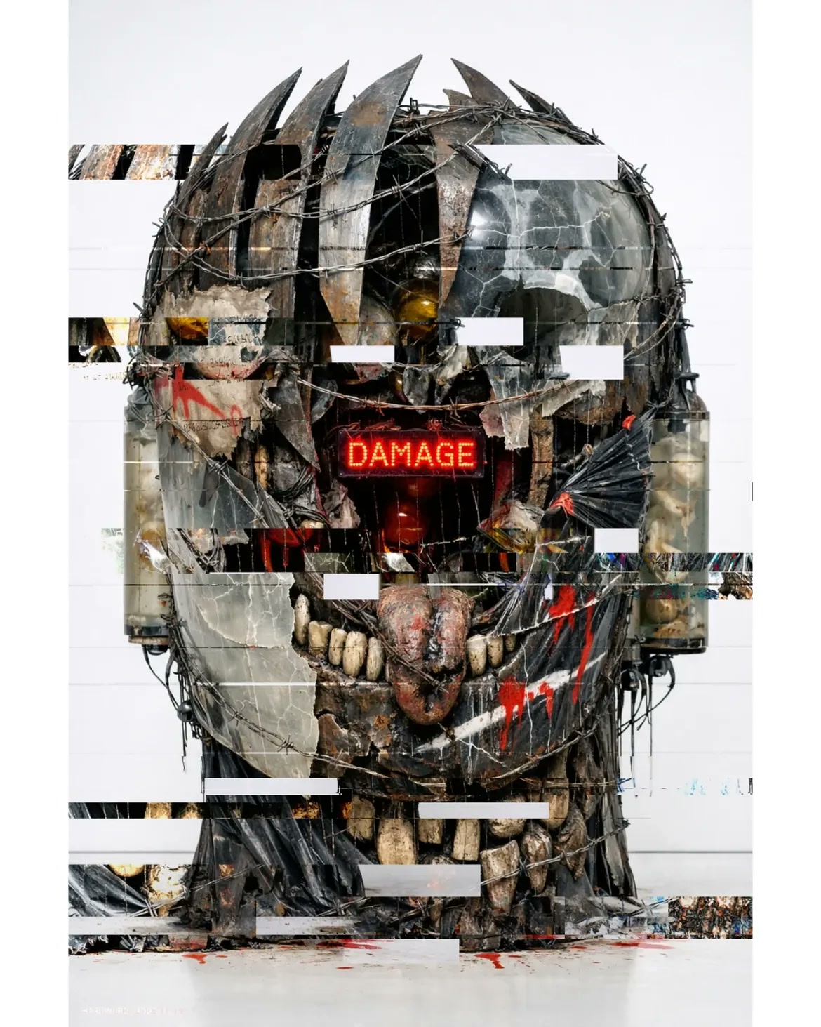 THƏ ØRD/N∆RY BØDY — AI glitch art by Dom Barra, Italian artist — head