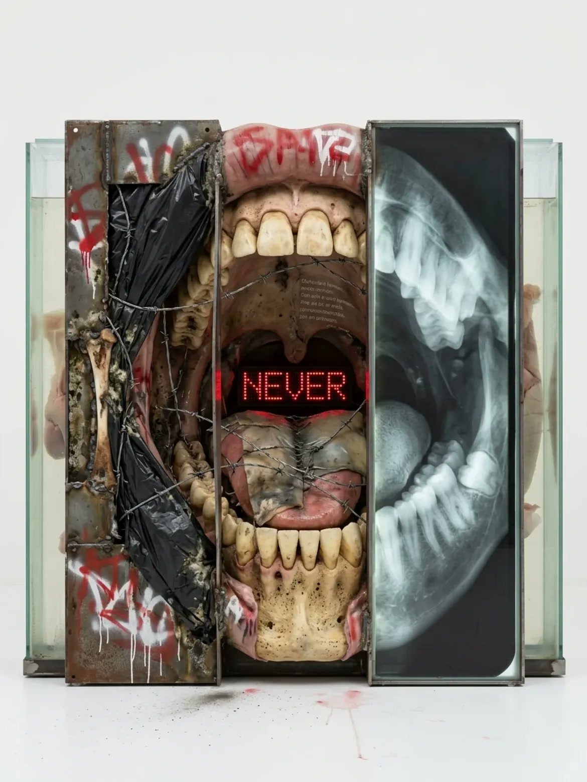 THƏ ØRD/N∆RY BØDY — AI glitch art by Dom Barra, Italian artist — mouth