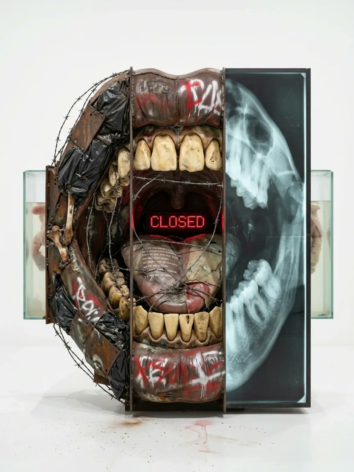 THƏ ØRD/N∆RY BØDY — AI glitch art by Dom Barra, Italian artist — mouth