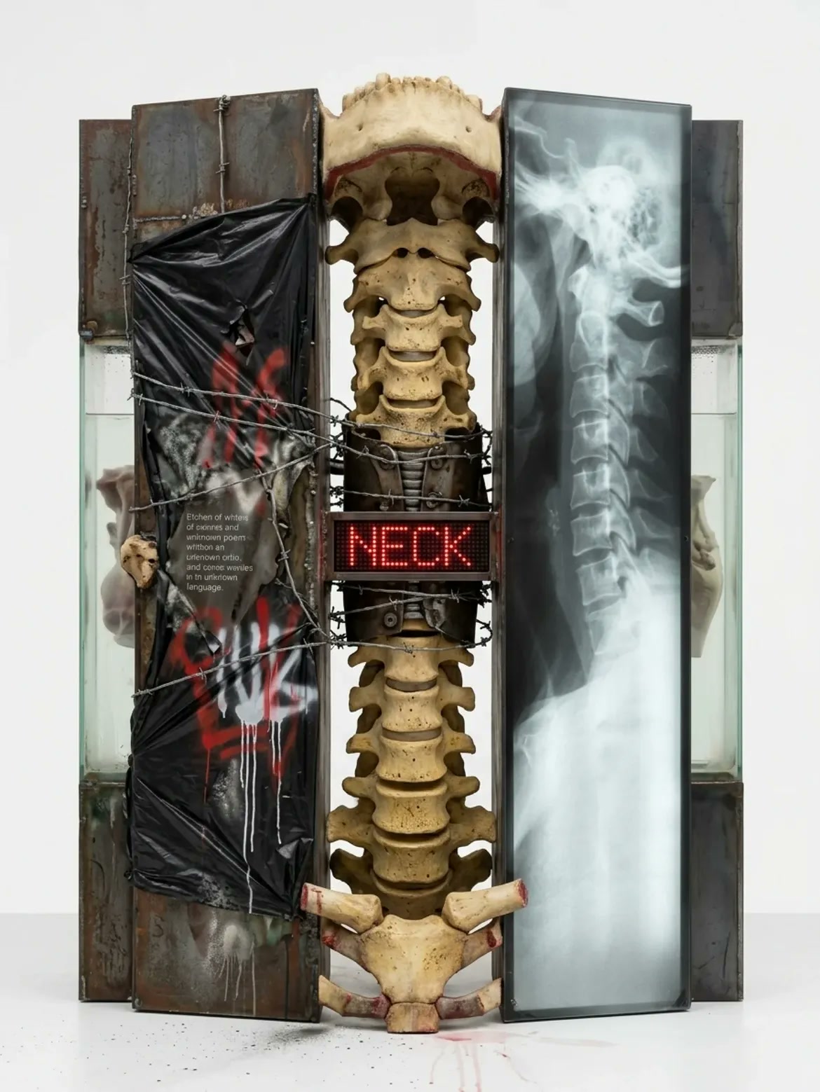 THƏ ØRD/N∆RY BØDY — AI glitch art by Dom Barra, Italian artist — neck