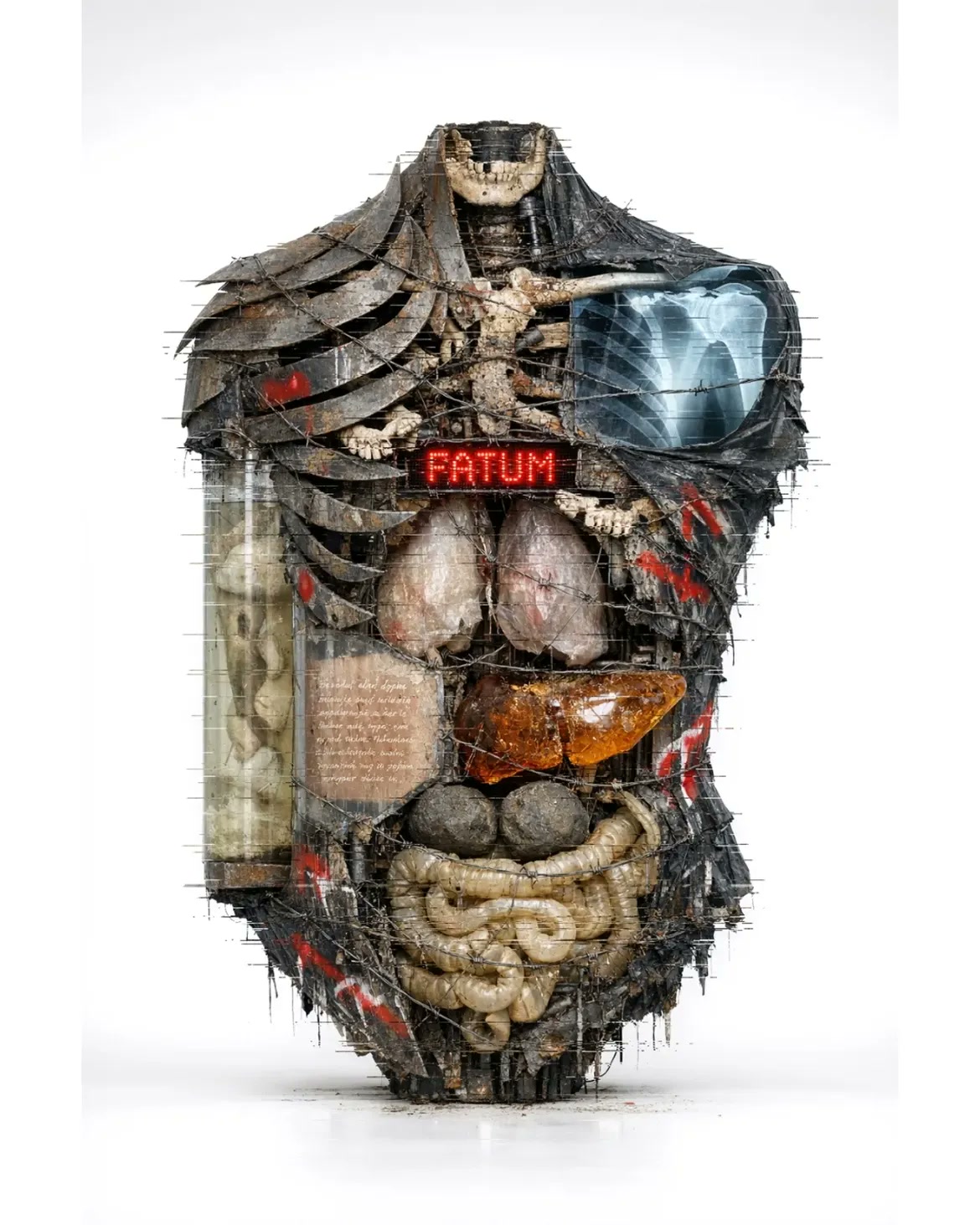 THƏ ØRD/N∆RY BØDY — AI glitch art by Dom Barra, Italian artist — torso